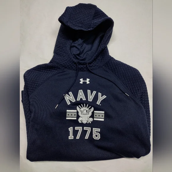 Under Armor Navy Cold Gear Hoodie Men's size.M. NEW!! 🔥 - Picture 8 of 9